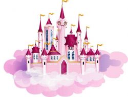 Фреска Сказочный розовый замок
