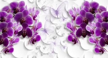 Фреска Фиолетовые орхидеи